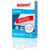 Dustwave® 20 Sacchetti per aspirapolvere in microfibra per Miele FJM und GN für S4 ecoline S5 ecoline Tango Tango plus S251 - altamente efficienti con chiusura igienica - Made in Germany