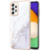 SEAHAI Cover per Samsung Galaxy A52s 5G / Samsung Galaxy A52 (4G/5G), Custodia Protettiva Ultra Sottile ed Elegante in Silicone TPU Flessibile, Glitter Colorful Cover Antiurto Case - Bianco
