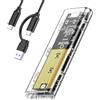 Vinmooog Case ssd M.2 nvme ssd USB C case nvme,adattatore ssd m2 nvme usb lettore hard disk esterno USB3.1 Gen2 ssd case per PCIe M-Key SSD 2230/2242/2260/2280 con UASP adattatore m2