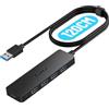 Aceele Hub USB 3.0 Sdoppiatore a 4 Porte, 5Gbps Adattatore Multiporta USB con Cavo Lungo 120cm, Semplice e Pratico Estensione Porte USB Multipla Per PC PS5, MacBook Pro/Air, iMac e Altri Laptop