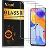 Vauki 3 Pezzi Vetro Temperato per Xiaomi Redmi Note 11 Pro, Redmi Note 11 Pro 5G 6,67 Pellicola Prottetiva Anti Graffio, Durezza 9H,Ultra Resistente,Trasparente,Senza Bolle,Protezione Schermo,Clear