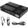Quevati Mini UPS Batteria di Backup per Router,Gruppo di Continuità con 10400mAh PowerBank,USB Uscita 5V 2A USB e 5V 9V 12V 2A DC,Telecamere di Sicurezza, Smartphone,36Wh