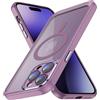Anlalish Magnetica Cover per iPhone 12 Pro Max Compatibile con MagSafe, Custodia iPhone 12 Pro Max Trasparente Antiurto Rigida in TPU Protezione (Viola Chiaro)