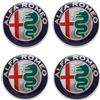 KENANS 4 Pezzi Auto Coprimozzi Ruota Adesivi per Alfa Romeo 147 156 GT 50mm, Cover Del Mozzo Centrale Adesivi Coprimozzo Adesivi Adesivi Coprimozzi Ruote