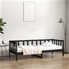 Rantry Divano letto in legno massello di pino nero, 90 x 190 cm, telaio per letto, struttura letto singolo, letto matrimoniale anti-rumore e facile da montare