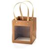 Generico 10X Shopper Busta Avana con Finestra per BOMBONIERA 15x15x17 cm