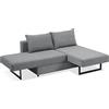 EVERGREENWEB MATERASSI & BEDS EVERGREENWEB - Divano letto chaise longue 3 posti trasformabile in comodo Letto Matrimoniale | Divano letto Angolare con Penisola | Design Moderno lunghezza 230 cm | Colore Grigio | Angélique