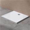 doporro Piatto Doccia 75x90 Rettangolare in Acrilico Bianco Lucido H 4 cm Ultraslim con Design Antiscivolo - Lucia02AR