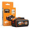 Worx WA3645 Batteria PowerShare Pro da 20 V - 5,0 Ah agli ioni di litio ricaricabile, maggiore sicurezza e durata - con indicatore LED e innovativa tecnologia Heatshield