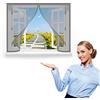 GOUZOO Tenda Zanzariera Magnetica Finestra 70 x 90 cm, Tendina magnetica per zanzariera, Pieghevole Totalmente per Porte Finestre Balcone Soggiorno, Grigio