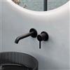 Fortis round rubinetto lavabo a parete, per corpo incasso Toya, 7820810MB, Brera; Toya nero opaco [Rubinetteria Bagno > Rubinetteria Lavabo]
