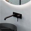 Fortis round plate rubinetto lavabo a parete, per corpo incasso Toya, 7820821MB, Brera; Toya nero opaco [Rubinetteria Bagno > Rubinetteria Lavabo]