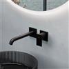 Fortis square rubinetto lavabo a parete, per corpo incasso Toya, 8420811MB, Scala; Toya; Zola nero opaco [Rubinetteria Bagno > Rubinetteria Lavabo]