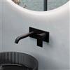 Fortis square plate rubinetto lavabo a parete, per corpo incasso Toya, 8420820MB, Scala; Toya; Zola nero opaco [Rubinetteria Bagno > Rubinetteria Lavabo]