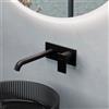 Fortis square plate rubinetto lavabo a parete, per corpo incasso Toya, 8420821MB, Scala; Toya; Zola nero opaco [Rubinetteria Bagno > Rubinetteria Lavabo]