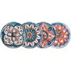 Villa d'Este Home Tivoli Set 4 Piatto pizza/portata in porcellana Ø 33 cm, made in Italy, Le Maioliche