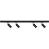BRILONER - Set completo di binari, 4x spot LED dimmerabili, orientabili, sistema di illuminazione a binario a soffitto, binario per faretti, lampade a soffitto, plafoniera, faretto, 1,5 m, nero