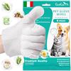 EcoEarth - Salviette per Animali Domestici di Alta qualità per Cani e Gatti - 6 Guanti - Guanto monouso per Il Bagno e la toelettatura - Zampe e Corpo puliti