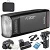 Godox AD200 Pro Pocket Flash Speedlite TTL 200Ws 2,4G Wireless HSS 1/8000s con 2900mAh Litio Batería Compatibile per Nikon Canon Sony Fujifilm Olympus Panasonic Camera (AD200Pro)