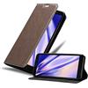 Cadorabo Custodia Libro compatibile con Motorola Moto E6 Play in BRUNO CAFÉ - con Vani di Carte, Funzione Stand e Chiusura Magnetica - Portafoglio Cover Case Wallet Book Etui Protezione
