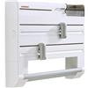 Leifheit Portarotoli Parat Plus ComfortLine con porta scotch e portaoggetti, Taglia rotoli preciso, Portarotolo cucina per carta, pellicola, alluminio