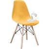 SUIOKPO Coprisedie con Schienale, Copertura delle Sedia Lavabile Estraibile Coprisedia Moderna Elastica Coprisedia, Fodere per Sedia Adatta per Casa,Hotel,Giallo,1 PCS