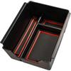 MEDZUK Console Centrale Auto Compatibile con Dacia Duster 3 2024-2025 2026 Scatola Bracciolo portaoggetti, Organizer Vassoio Accessori con Tappetino Antiscivolo (Rosso)