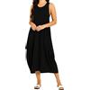 Re Tech UK Vestito con Bretelle e Taglio Ampio Svasato - Scollo Tondo - Ideale per Look sovrapposto - Donna - UK 24-26 / EU 52-54 (Taglie Plus) - Moka