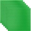 TINGLAND 6 grandi piastre di costruzione compatibili con Duplo, piastra di base verde Duplo, 25,5 x 25,5 cm, per giocattoli creativi in età prescolare
