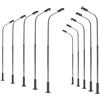 Evemodel 10 pezzi modello lampada pista H0 1:87 Lampade Strade Flessibile Altezza Illuminazione Modello Paesaggio (Bianco Caldo)