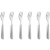 Kuppels PRISMA Set di posate per forchetta da torta in acciaio inox 18/0, 6 pezzi, per 6 persone, manici in plastica di alta qualità, colore grigio chiaro, antiruggine e lavabile in lavastoviglie