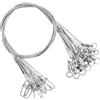 9Tong Terminale da pesca in filo d'acciaio Acqua salata Terminale da pesca in acqua salata Terminali da pesca in acciaio inossidabile Filo Nichel bianco #1 50lb 9.8in 20pcs
