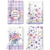 Arquiel Set di 4 Strofinacci Cucina Fiori di Campo - Cotone 100% Assorbente, Canovacci Decorativi, Regali di Vacanza, 48 cm x 70 cm