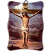 KUSTOM ART Quadretto Immagine Religiosa di Gesù Crocifisso Impressa Su Ceramica 11x8 cm