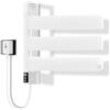 TINS Scaldasalviette Elettrico Bianco Termoarredo Bagnocon Schermo LED Rotazione 180° Portasciugamani Elettrico Termoarredo Elettrico a Parete Temporizzatori e Termostato-35.1×44.4×9.5 cm