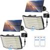 Artrastar 226 LED Solarlampen Per Esterno Con Sensore Di Movimento 3 Modi Solar Aussenleuchte Lampada 5 M Cavo Proiettore Applique IP65 Per Giardino Garage Cortile Prato Porte D Ingresso 2 Pezzi