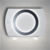 Baraldi NIMA Cappa a Parete 90 cm Vetro Bianco e Inox - 800 m³/h - 01NIM090WHW80