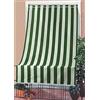 Corredocasa Tenda da Sole a Righe per esterno Balcone Veranda Terrazzo terrazzino casa con Anelli e Ganci Tessuto Resistente da Esterno (140X300 cm,Verde)