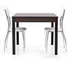Mar.c.a. Design - Tavolo Allungabile Quadrato per Sala da Pranzo, Cucina o Salotto, con Apertura a Libro, Colore Moro Wengè (Misura chiuso 90 x 90, Misura aperto 180 x 90) Made in Italy