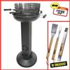BBQ Barbecue tondo con colonna BBQ + OMAGGIO Set 3 Utensili