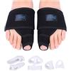 DOACT Tutore Alluce Valgo Correttore Notturno, Separatore Dita Piede Silicone Gel, Distanziatore Alluce Valgo, Ortesi Raddrizza Dita Protezione, Fascia Supporto Correttivo Cerotto per Donna e Uomo 6pz