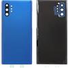Generico (KIT) Copri Batteria + biadesivo + lente compatibile con Samsung Galaxy Note 10 Plus N975F N975 Ricambio Vetro Posteriore Back REAR Cover Retro Scocca adesivo + lente obbiettivo CAMERA (Blu)