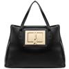Love Moschino Borsa shopper media nera molletta dorata