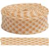 Aerzetix - C68030 - Nastro sbieco Decorativo 4.5 Metri x 20mm con Motivo Quadrati - Colore Arancione/Bianco - in Poliestere/Cotone