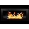 Divina Fire Camino a bioetanolo da parete o incasso Livorno Nero L 90 x P 12 x H 40 con vetro