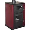 Divina Fire Stufa A Legna Con Forno 27,6Kw Termostufa boiler 38lt Elsa Rossa