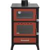 Divina Fire Stufa A Legna Con Forno Marika Rossa 22 Kw L50,5xp58,5xh91,5