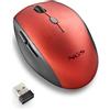 NGS BEE RED - Mouse senza Fili, Mouse Ergonomico con Tasti Silenziosi, con 5 Pulsanti e Rotella di Scorrimento, connessione wireless a 2.4 GHz, Speciale per Destrimani, DPI Regolabile, Rosso