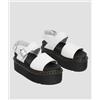 Dr. Martens Sandali Platform Voss Quad di pelle con Cinturino White Donna
