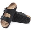 Birkenstock Sandali Arizona Vegan Birko-Flor Nubuck Black Unisex Calzata Stretta